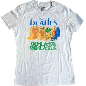 The Beatles - Ob-La-Di Dames T-shirt - M - Blauw