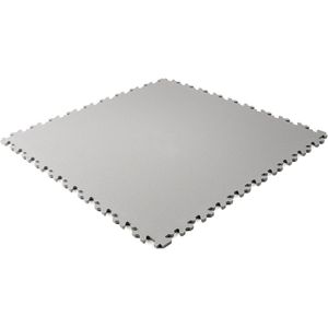 Rubbermagazijn | PVC kliktegel hamerslag - 7mm | 50x50cm | lichtgrijs | winkel | showroom | garage | prijs per stuk