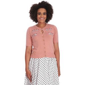 Banned - The Kissing Poodles Cardigan - S - Roze