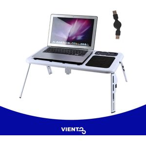 Viento Laptoptafel – Bed Tafel - Bureau - Klap Tafel - Laptoptafel Verstelbaar - Laptop - Bijzettafel - Laptopstandaard - Laptop Ventilator - Geschikt voor Thuis Werken