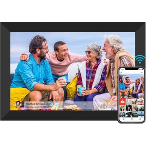 Digitale Fotolijst - 10,1 Inch - Met Wifi - Smart Frame - HD IPS Touchscreen - 16 GB Opslag - Automatisch Draaiende Muurbevestiging - Foto's En Video's Delen Met Gratis App