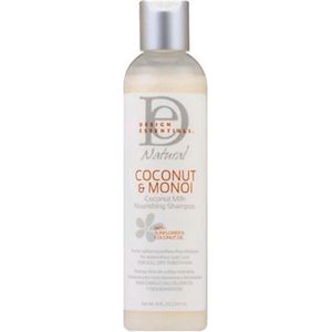 Design Essentials - Coconut & Monoi - Coconut Milk Nourishing Shampoo - Voedende Shampoo voor droog haar - Sulfaat vrije shampoo - Curls + Coils Hydraterende shampoo - 236 ml