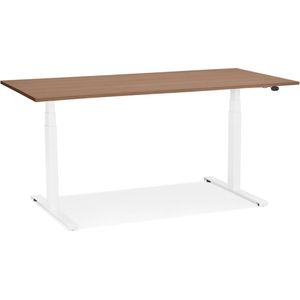 Maysun - Elektrisch Zit-Sta Bureau - DUNCAN Walnoot - Wit 140x70cm