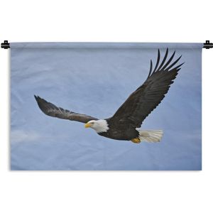 Wandkleed Amerikaanse zeearend - Een vliegende Amerikaanse zeearend Wandkleed katoen 60x40 cm - Wandtapijt met foto