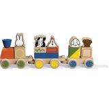 Nijntje houten speelgoed blokkentrein, trein met blokken - peuter kleuter educatief speelgoed - Bambolino Toys