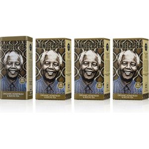 Mandela Tea - Biologische Honeybush Met Buchu - Geschenkset - 1 Theeblik en 3 Doosjes - 80 Zakjes Totaal - Superleuk Cadeau Voor Theeliefhebbers