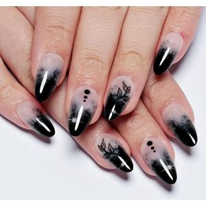 24 stuks press-on nagelset met design - Duurzaam en herbruikbaar - Voor oudejaarsavond, bruiloft en dagelijks gebruik