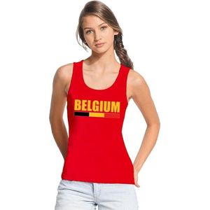 Rood Belgium supporter singlet shirt/ tanktop dames S