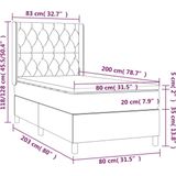 vidaXL-Boxspring-met-matras-stof-zwart-80x200-cm