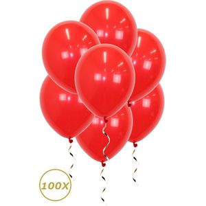 Rode Helium Ballonnen Kerst Versiering Verjaardag Versiering Feest Versiering Ballon Valentijn Rood Decoratie - 100 Stuks