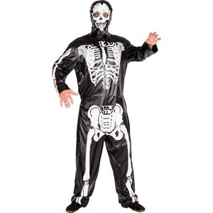 dressforfun - mannenkostuum Skeleton L - verkleedkleding kostuum halloween verkleden feestkleding carnavalskleding carnaval feestkledij partykleding - 300095