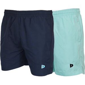 2-Pack Donnay Sport/Zwemshort Toon - Sportbroek - Heren - Navy/Aruba blue (617) - maat XL