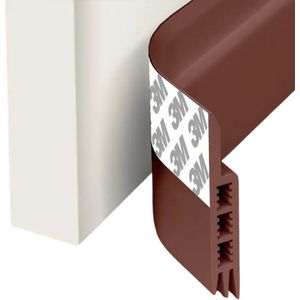 Nivard Tochtstrip - Tochthond - Windstopper - Deurborstel - Tochtband - Tochtstopper - Tochtkussen - Kussen Voor Deur - Draft Stopper - Bruin