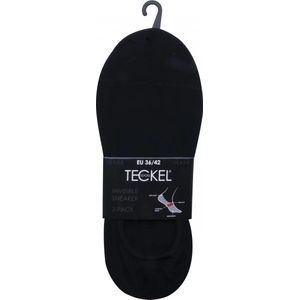 Teckel - 3-pack No Show invisible sokken - Footies - 42 - Zwart