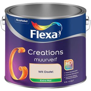 Flexa - Creations Muurverf Extra Mat - Wit Dadel - Mengverf - 2.5 Liter