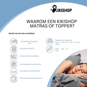 Topdek Matras Topper 3D Nasa - Traagschuim 140x210 +- 11cm dik-anti allergisch hoes-5 jaar garantie
