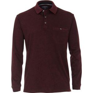 Casa Moda Polo LS Bordeaux Rood - Maat XXL - Heren - Longsleeve polo