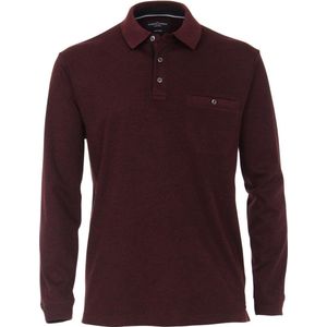 Casa Moda - Polo LS Bordeaux Rood - Regular-fit - Heren Poloshirt Maat M