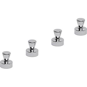 Maul Neodymium magneet (Ø x h) 15 mm x 20 mm Kegel Zilver 4 stuk(s) 6168796