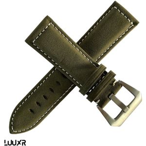 Horlogebandje heren - 24mm - Groen Suede - LuuXr