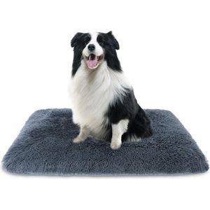 Nobleza Fluffy Benchkussen - Maat M - L85xB70cm - Bench kussen - Hondenkussen - Kattenkussen - Benchmat - Dierenmat - Hondenmat - Kattenmat - Grijs