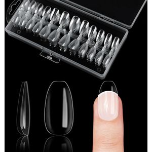 Korte nageltips 120 stuks zachte gelnageltips Heldere gelnagelverlengingen Acrylnagels Plak op nagels voor dames 12 maten