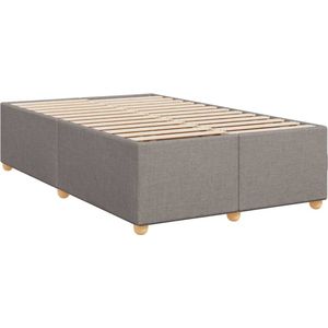 vidaXL - Bedframe - zonder - matras - 120x190 - cm - stof - taupe