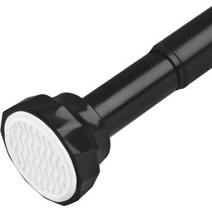 Douchegordijnstang zonder boren - telescoopstang - 73-256 cm - matzwart