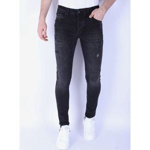 Stone Washing Mannen Slim Fit Jeans met Stretch - 1105 - Zwart