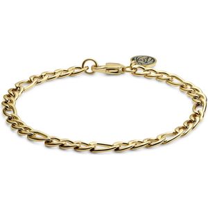 Lucleon - Heren - Roestvrij Staal Schakelarmband - Goudkleurig