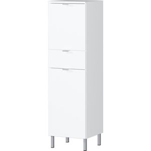 Badkamerkast June Eiken Wit - MDF - Breedte 34 cm - Hoogte 120 cm - Diepte 34 cm