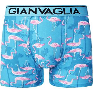 Heren boxershorts 3 pack flamingo blauw/roze XXL