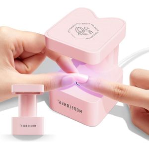 Mini-uv-lamp roze nagels - nagellak uv-lamp nageldroger - 2 timermodi - nagellamp polygel builder - beginnersgel - USB-nagellamp voor op reis