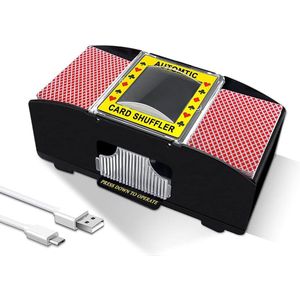 Kaartenschudmachine - Voor 2 decks - Automatische Kaartenschudder - Schudmachine voor Poker, Blackjack, Speelkaarten - Kaartmixer