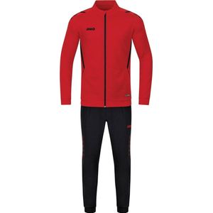 Jako Challenge Trainingspak - Maat 164  - Unisex - rood - zwart