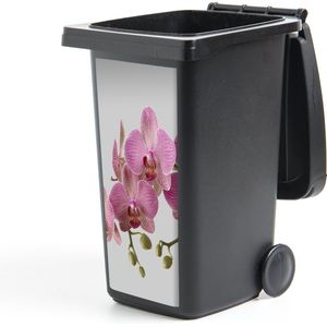 Container sticker Orchideeën op grijze achtergrond - 38x80 cm - Kliko sticker