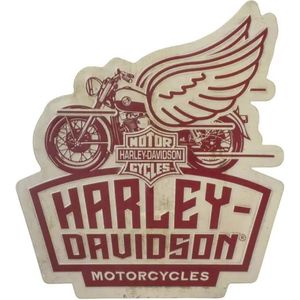 Harley-Davidson Winged Motorcycle Metalen Bord