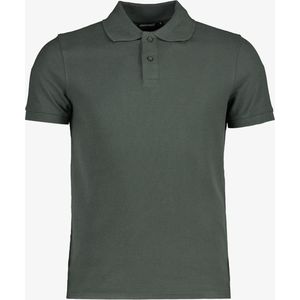 Unsigned heren polo grijsgroen - Maat 3XL