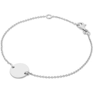 Glow 104.2370.19 Dames Armband - Schakelarmband - Sieraad - Zilver - 925 Zilver - Anker - 12 mm breed - 19 cm lang