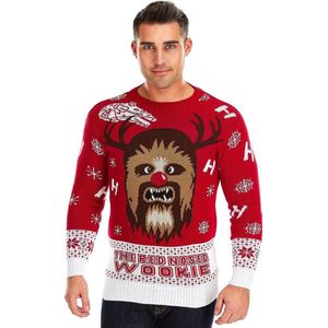 Foute Kersttrui ""The Red-Nosed Wookiee"" Mannen | Heren - Grappige Kersttrui - Christmas Sweater Maat L