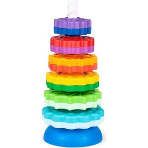 Speelgoed Stapeltoren - 40 cm Stapeltoren - Montessori Speelgoed 1,2,3 jaar - Piramide Speelgoed