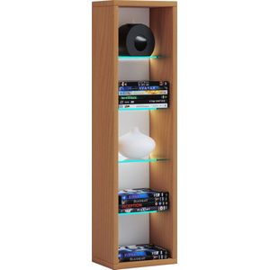 VCM Houten Wandplank Hangende Boekenkast Wandplank Deco Glas Rasato L Houten Wandplank Hangende Boekenkast Wandplank Deco Glas Rasato L