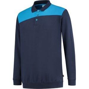 Tricorp Polo Sweater Bicolor Naden 302004 Ink / Turquoise - Maat XXL
