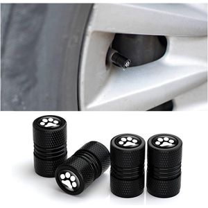 Bandenventieldoppen van aluminium met afdichting - 4 stuks - stofkappen voor auto fiets vrachtwagens .