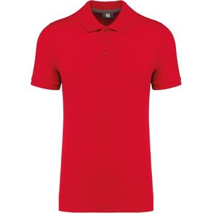 Polo Heren 5XL WK. Designed To Work Kraag met knopen Korte mouw Red 60% Katoen, 40% Polyester