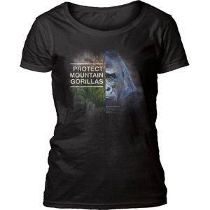 Ladies T-shirt Protect Gorilla Black L