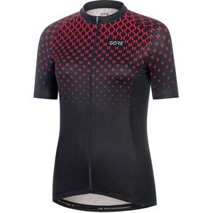 GORE® Wear Hakka Korte Mouwen Fietsshirt Dames - Black / Hibiscus Pink - XS