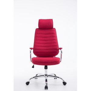 In And OutdoorMatch Bureaustoel Richie - Rood - Stof - Hoge kwaliteit bekleding - Luxe bureaustoel - Exclusieve uitstraling