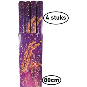 4 x Party shooter popper multi Confetti kanon (80cm) - EAN 8720823814272