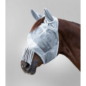 Waldhausen PREMIUM vliegenmasker met gehoorbescherming en neusrand Pony Zilver Grijs